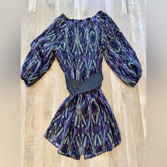 Gianni Bini button front dress with tie belt sz M - Picture 6 of 11